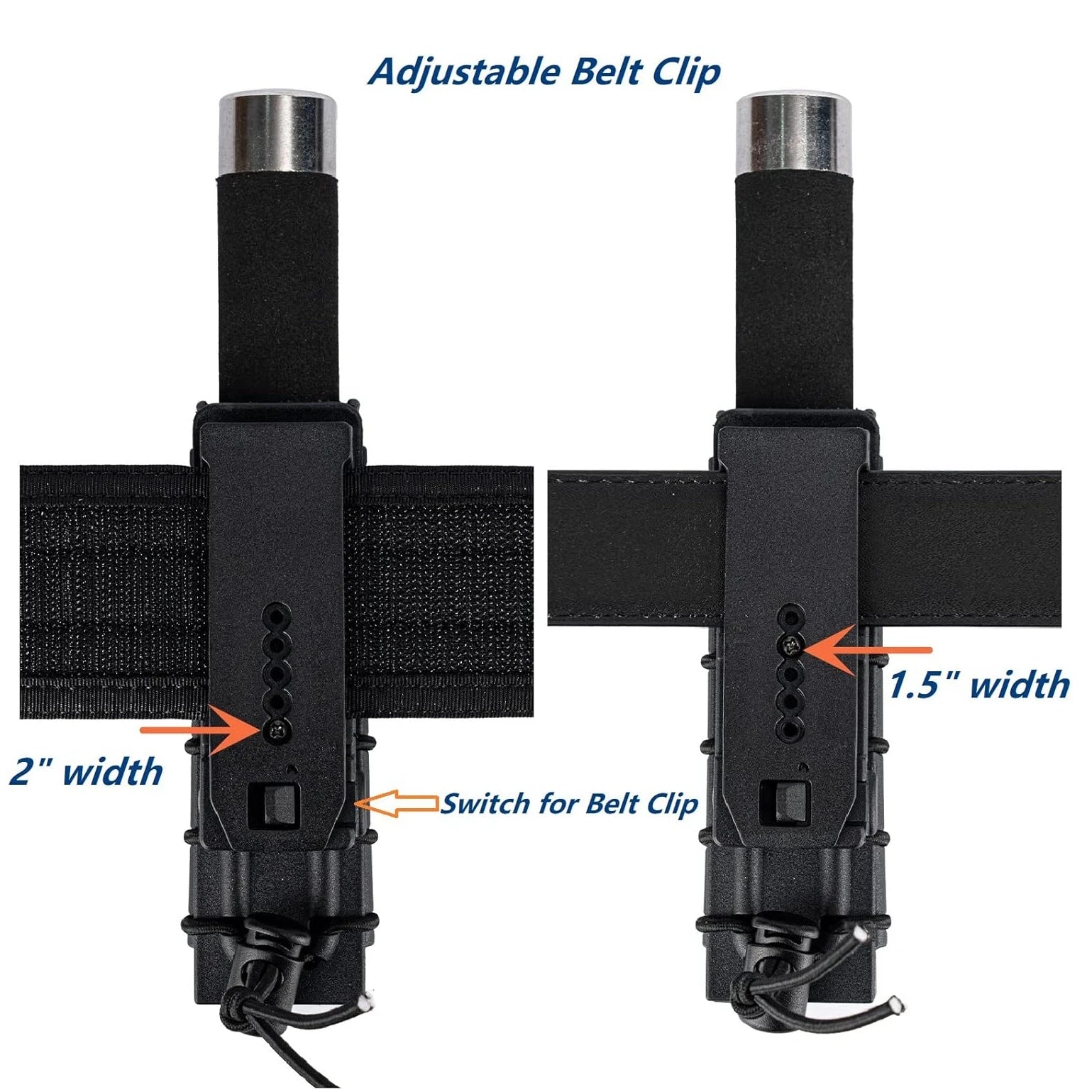 Support Tactique 360° pour Matraque – Pochette MOLLE Rotative pour Matraque Télescopique (16"-21"-26") – Étui en Nylon avec Clip de Ceinture BLACKBEARD OUTDOOR INDUSTRIES