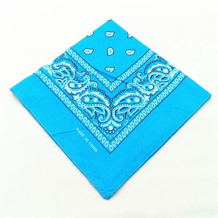 Bandana Carré Hip Hop en Coton – 54x54 cm, Imprimé Paisley - BLACKBEARD OUTDOOR INDUSTRIES