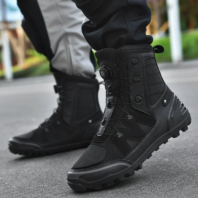Bottes Moto Homme – Chaussures Respirantes 4 Saisons – Bottines de Moto Style Cruiser / Touring | Unisexe - BLACKBEARD OUTDOOR INDUSTRIES