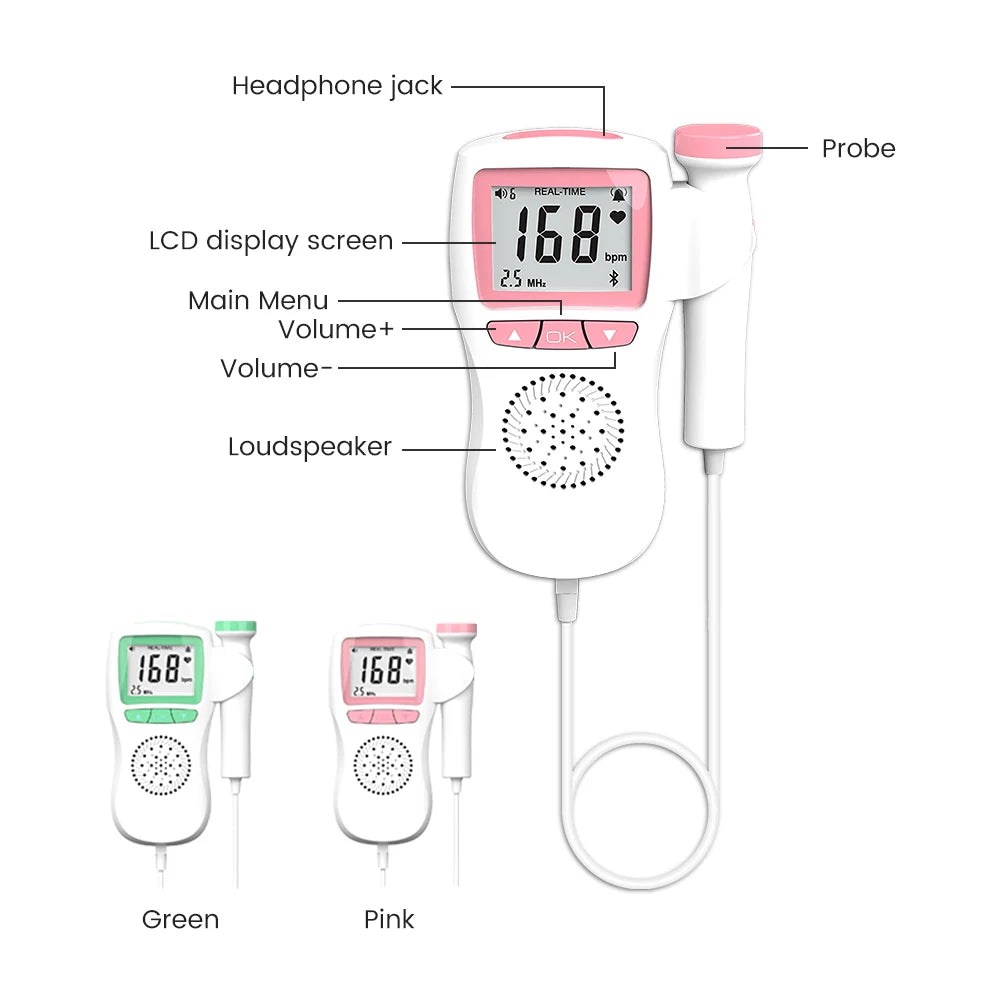 Détecteur de Rythme Cardiaque Fœtal JBMBHC – Doppler Ultrasonique Portable pour Grossesse Ma boutique