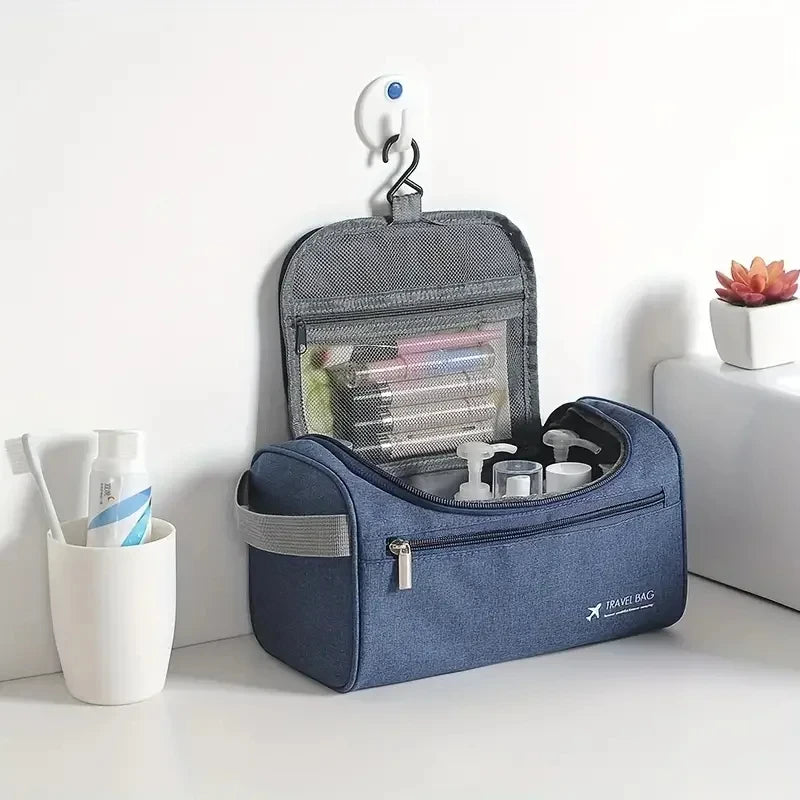 Trousse de Toilette en Cuir PU ou Toile – Grande Capacité & Accroche Murale | Unisexe, Idéale pour les Voyages - BLACKBEARD OUTDOOR INDUSTRIES
