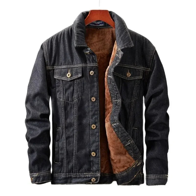 Veste en Jean Hiver Homme | Fleece Chaud | Coupe Décontractée – FAVOCENT - BLACKBEARD OUTDOOR INDUSTRIES