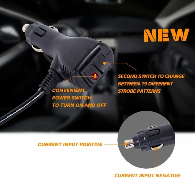 Barre lumineuse d'urgence à LED 22 pouces avec 36 LED - Lampe de signalisation pour toit de voiture, lumière clignotante Amber/Blanc, 12-24V BLACKBEARD OUTDOOR INDUSTRIES
