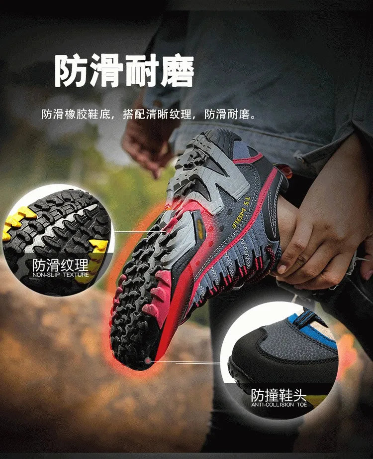 Chaussures de Randonnée Imperméables – Trekking Outdoor Unisexe | Printemps & Mi-saison | Cuir Véritable - BLACKBEARD OUTDOOR INDUSTRIES