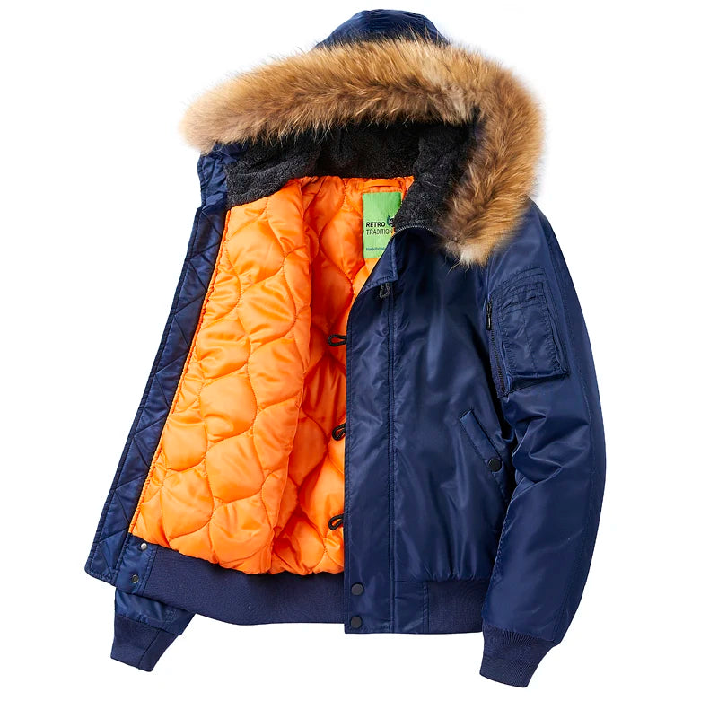 Veste Bombardier Homme Hiver Chaude - BLACKBEARD OUTDOOR INDUSTRIES