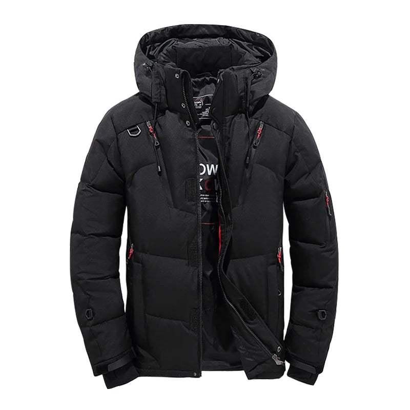 Veste Doudoune Homme en Duvet Blanc - Parka Hivernale Windproof, Chaude et Confortable, Avec Capuche Détachable BLACKBEARD OUTDOOR INDUSTRIES