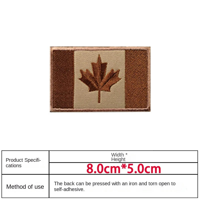 Patch Drapeau Canada – Brodé avec Velcro ou à Coudre - BLACKBEARD OUTDOOR INDUSTRIES