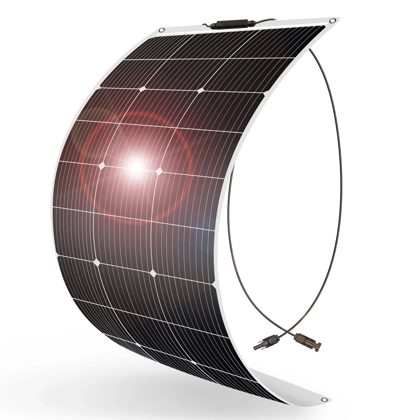 DOKIO Flexible Solar Panel 100W - Monocrystalline Silicon, 18V - Idéal pour Camping RV - BLACKBEARD OUTDOOR INDUSTRIES