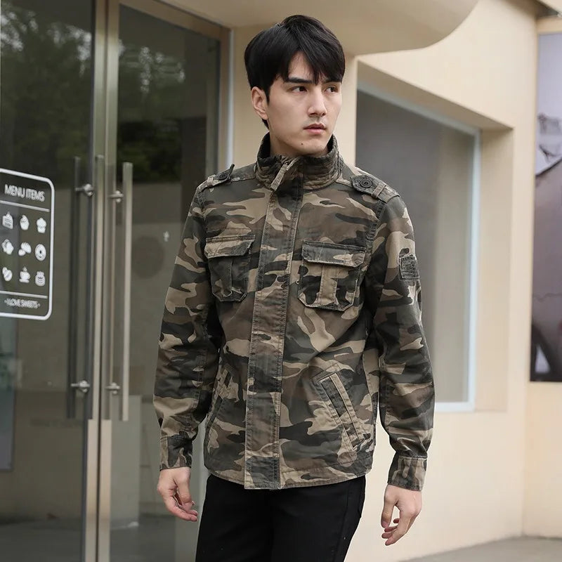 Veste Militaire vintage Camouflage Homme – Décontractée & Résistante | Printemps & Automne - BLACKBEARD OUTDOOR INDUSTRIES