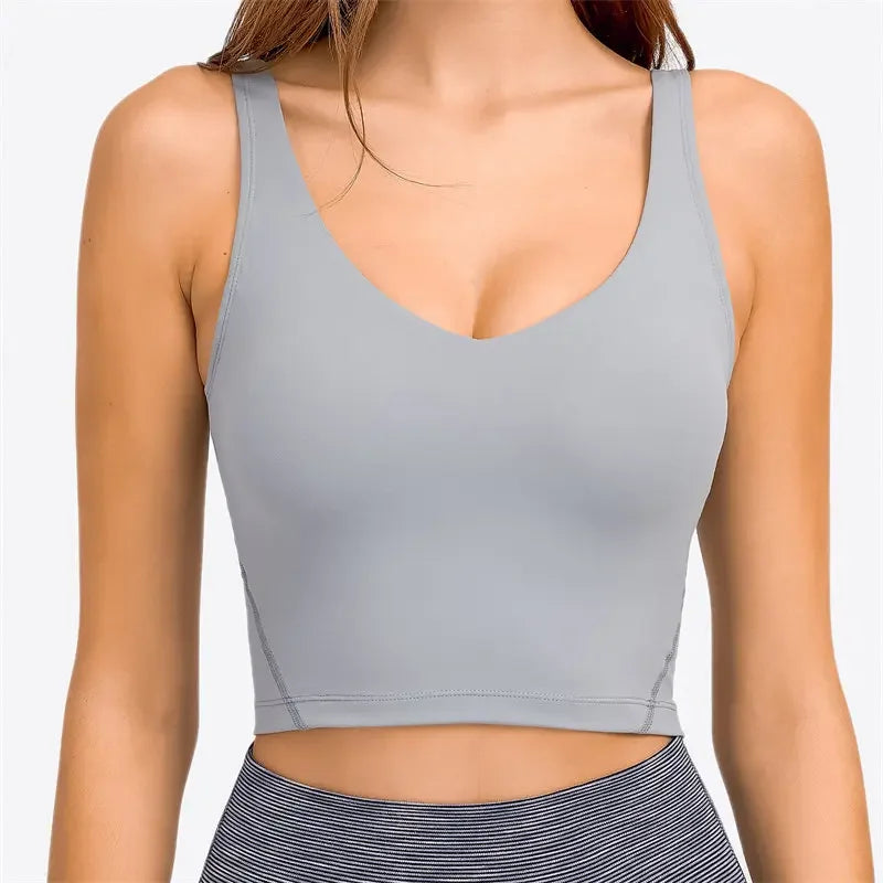 Débardeur NEPOAGYM PASSION avec Soutien-Gorge Intégré – Crop Top Longline avec Coussinets Amovibles pour Yoga et Gym - BLACKBEARD OUTDOOR INDUSTRIES