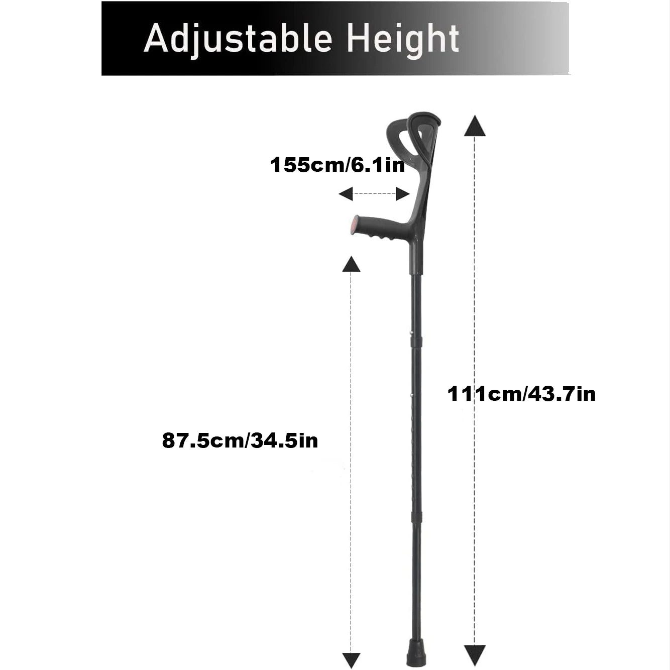 Canne Pliable Télescopique avec LED – Béquille Antidérapante Légère pour Seniors Ma boutique