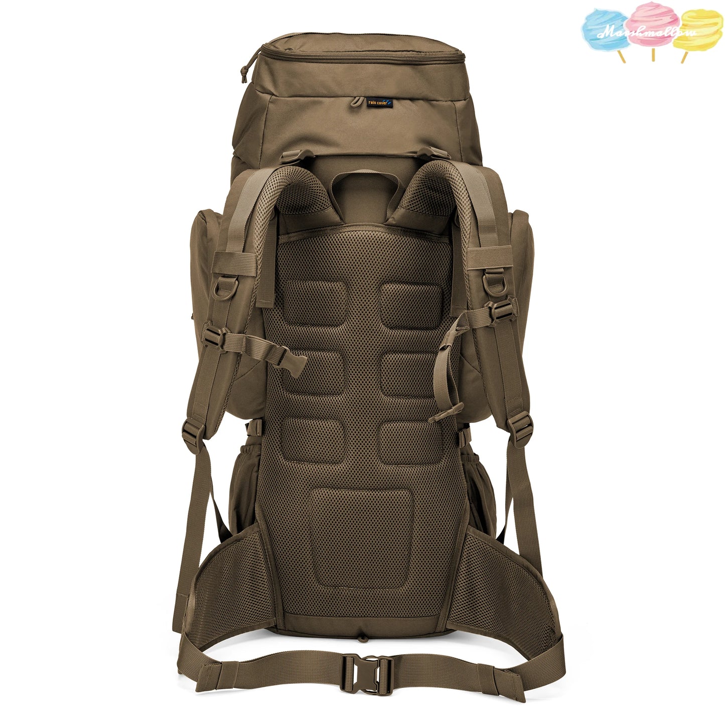 Sac à dos tactique 60L avec Housse de Pluie – pour Camping, Randonnée et Bushcraft. - BLACKBEARD OUTDOOR INDUSTRIES
