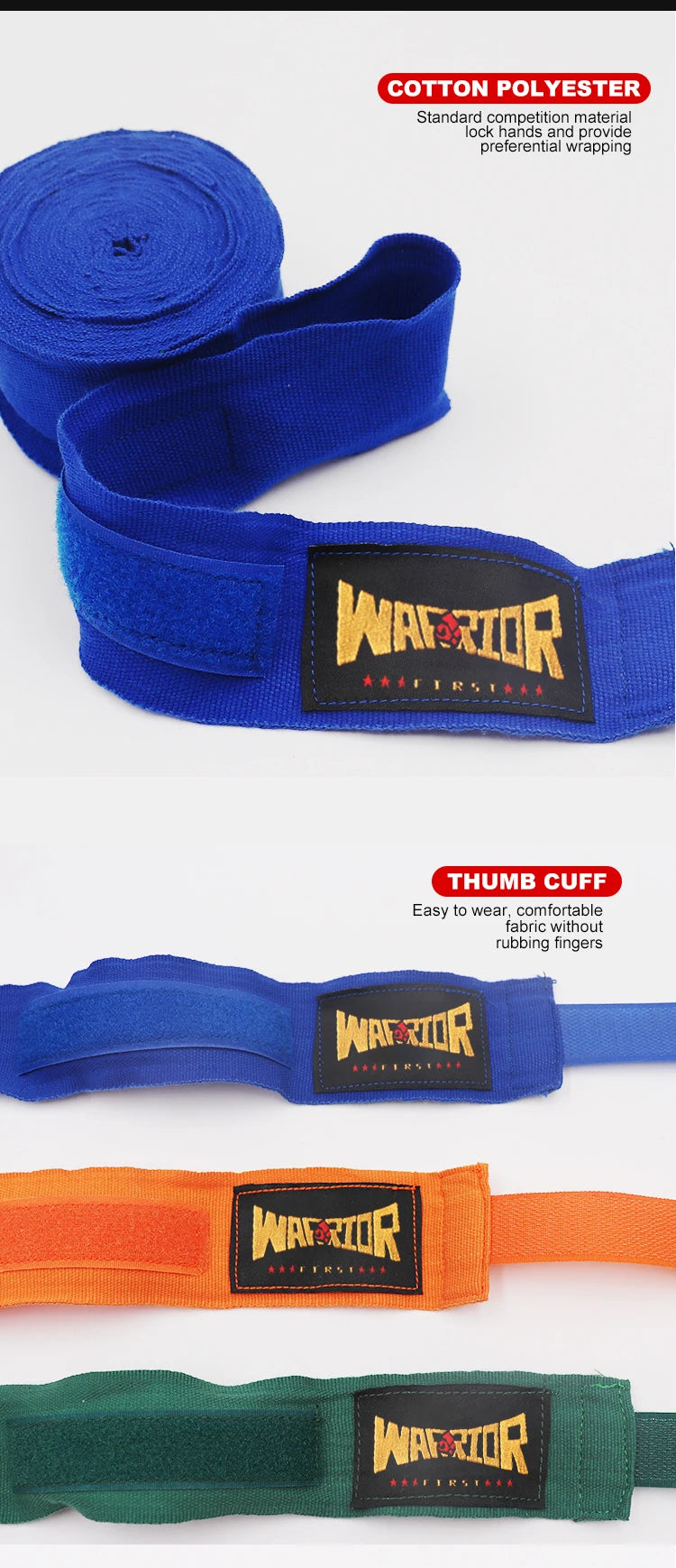 Bandages de Boxe Élastiques 2pcs – Bandages Muay Thai en Polyester & Coton, 3m/5m, Protection des Mains MMA - BLACKBEARD OUTDOOR INDUSTRIES