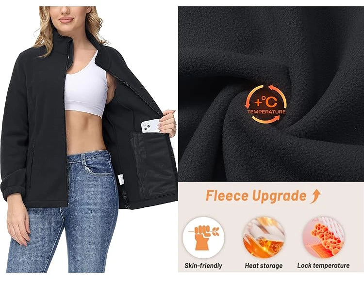 Veste Polaire Zippée Femme | Chaude, Légère et Respirante | Idéale pour Randonnée, Camping, Outdoor - BLACKBEARD OUTDOOR INDUSTRIES