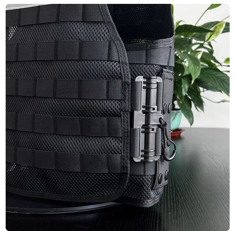 Gilet Tactique Multifonctionnel Noir - Gilet Protecteur Outdoor avec Intérieur Jaune Respirant, Confortable, Réfléchissant et Détachable BLACKBEARD OUTDOOR INDUSTRIES