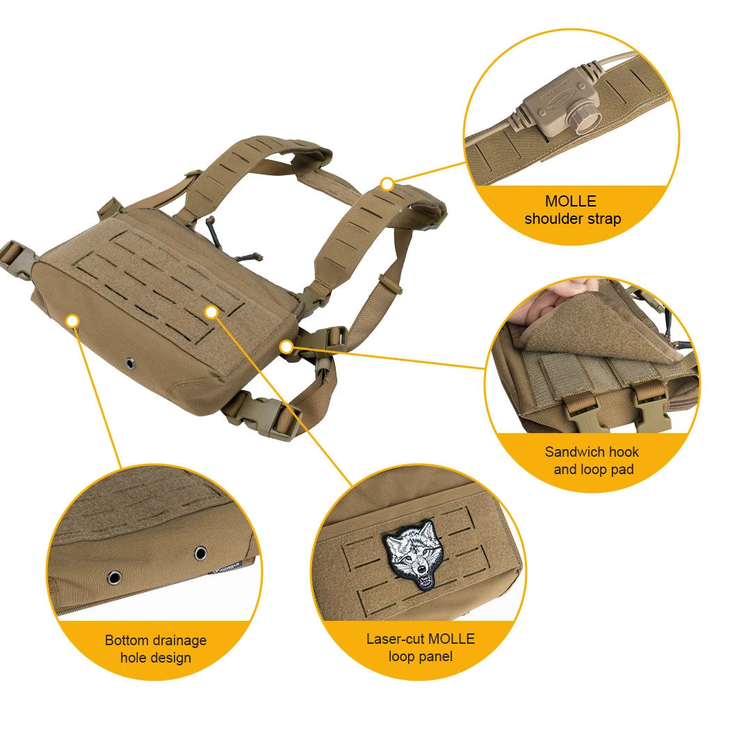 IDOGEAR KGR Tactical Chest Rig MOLLE – Harnais Tactique Compact Ma boutique