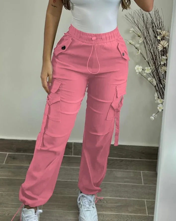 Pantalon Cargo Femme Imprimé Camouflage avec Cordon de Serrage et Poches – Style Safari Décontracté - BLACKBEARD OUTDOOR INDUSTRIES