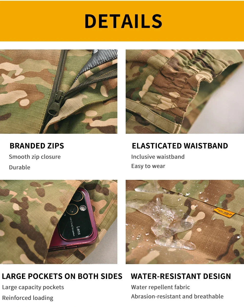 Ensemble d’Hiver Chasse Outdoor – Veste et Pantalon Camouflage Épais, Chauds, Imperméables, Uniforme Tactique Résistant à l’Usure - BLACKBEARD OUTDOOR INDUSTRIES
