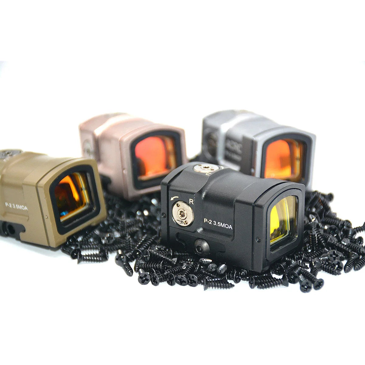 Lunette de visée tactique P-2 Red Dot 3,5 MOA avec montage haut 1,54" et fixation rail 20 mm — Pour pistolet Glock 17 MOS et carabine airsoft - BLACKBEARD OUTDOOR INDUSTRIES