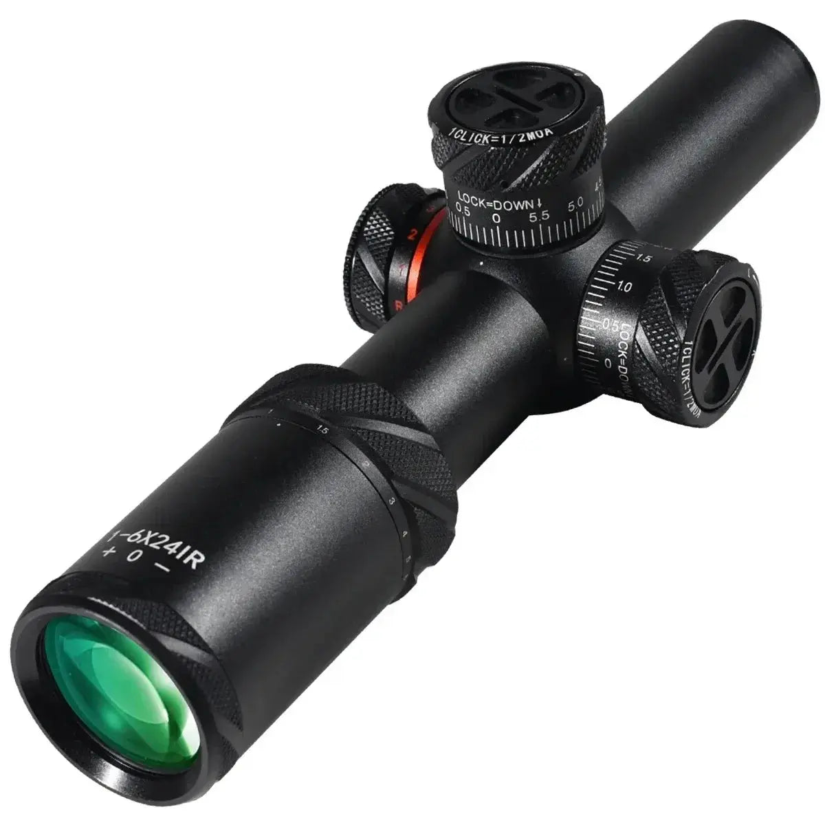Viseur Tactique 1-6x24 IR pour Arbalète et Airsoft – Scope Compact SFP pour Fusil de Chasse et Tir de Précision, Rail 11/20 mm pour AR15 .223 Ma boutique