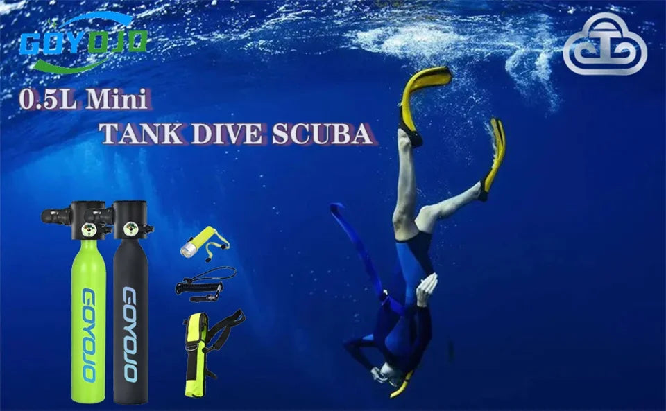 GOYOJO 0.5L Mini Cylindre Scuba – Kit Portable d'Oxygène pour Plongée, 5-10 Minutes d'Autonomie, Équipement de Respiration Sous-Marine 2025 - BLACKBEARD OUTDOOR INDUSTRIES