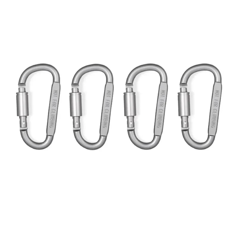 Set de 4 Mousquetons en Aluminium Alliage – Clip Porte-Clés Camping & Survie EDC - BLACKBEARD OUTDOOR INDUSTRIES