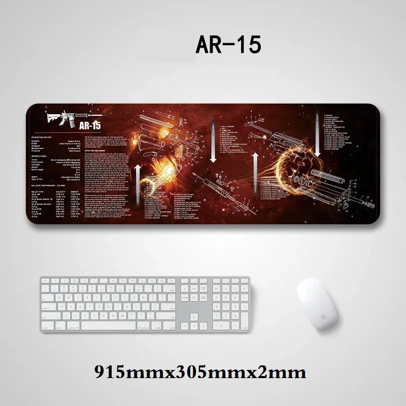 Tapis de Nettoyage pour Armes & Tapis de Souris Gaming – Modèles Beretta 92, Sig 226, Sig 229, USP - BLACKBEARD OUTDOOR INDUSTRIES