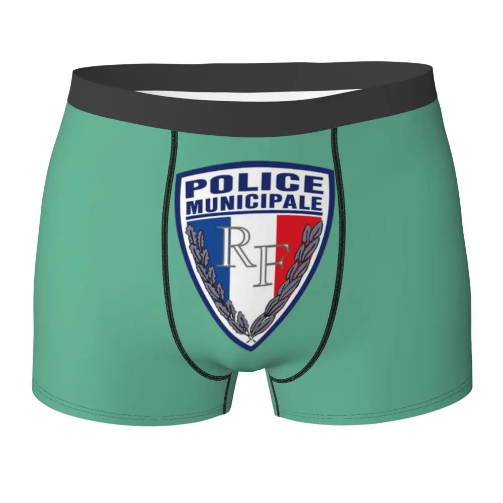 Boxer Homme Insigne Police Municipale – Sous-vêtement Original et Confortable - BLACKBEARD OUTDOOR INDUSTRIES