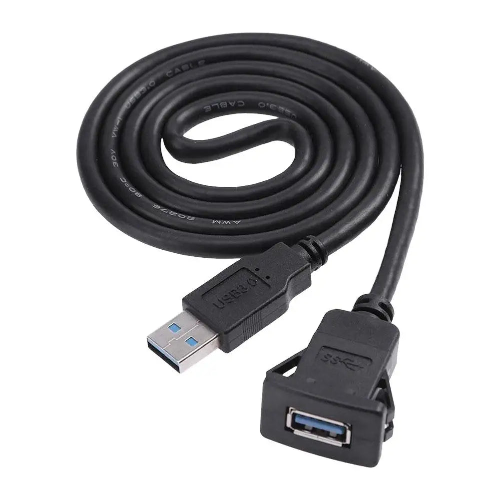 Câble USB 2.0 Encastrable pour Voiture / Camping-Car / Bateau – Montage Tableau de Bord (1 mètre) - BLACKBEARD OUTDOOR INDUSTRIES