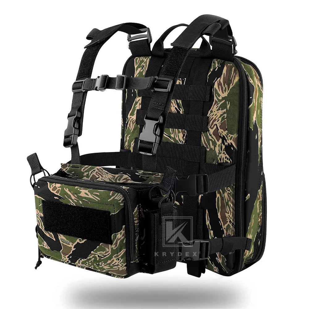 KRYDEX Tactical Flatpack D3 Backpack & D3CR Chest Rig Vest - Système modulable Camouflage pour Chasse, Airsoft et Activités Extérieures BLACKBEARD OUTDOOR INDUSTRIES