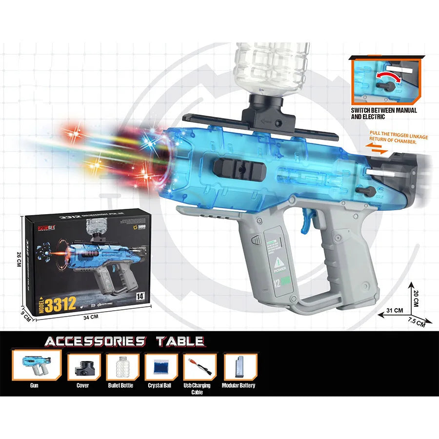 GEL Electric Ball Blaster, Rechargeable Battery, Automatic, Outdoor Games Toys For Activities Team Game M249 Ma boutique