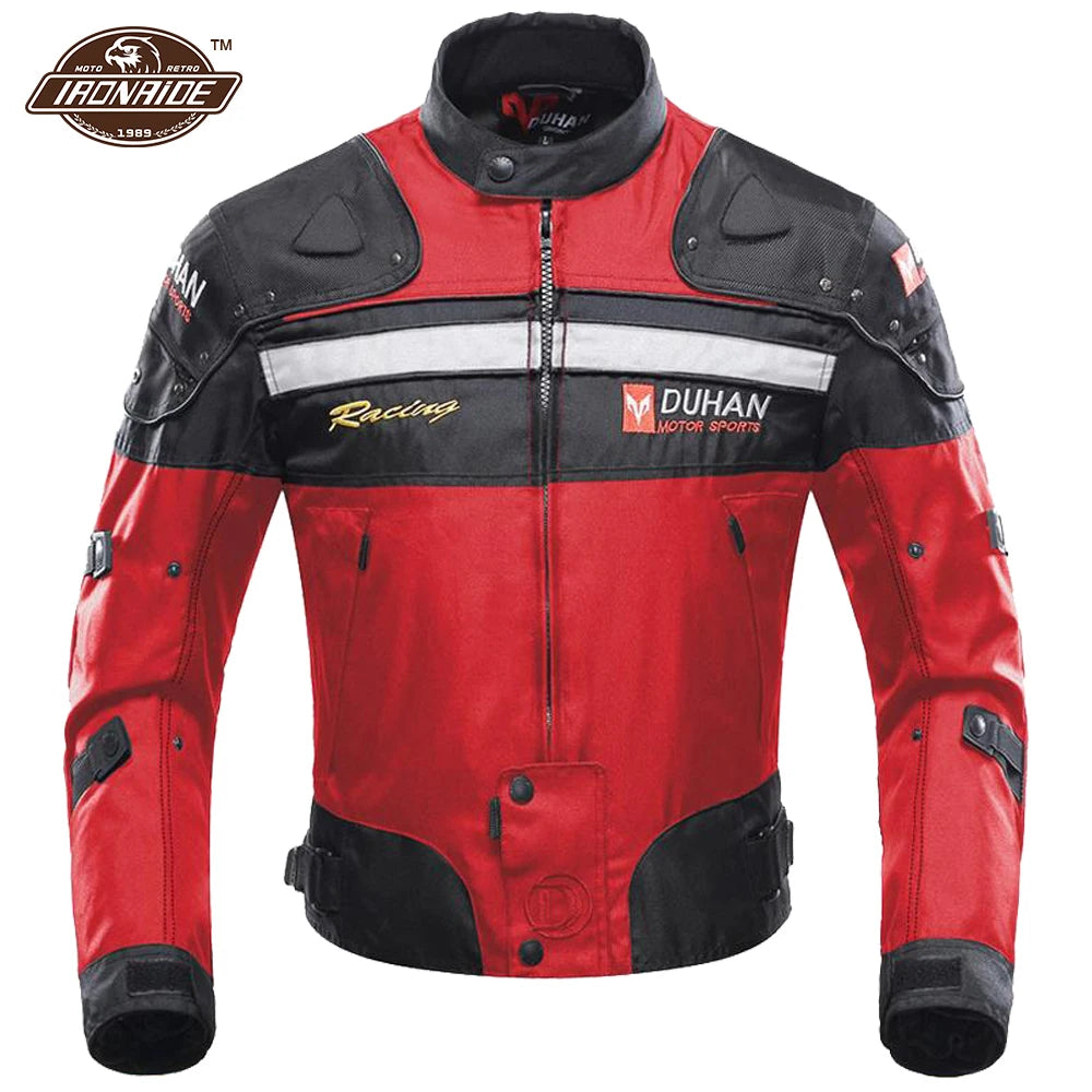 DUHAN Ensemble Moto Homme – Veste et Pantalon Moto Hiver Résistant au Vent et à l'Usure, avec Protections Corps - BLACKBEARD OUTDOOR INDUSTRIES