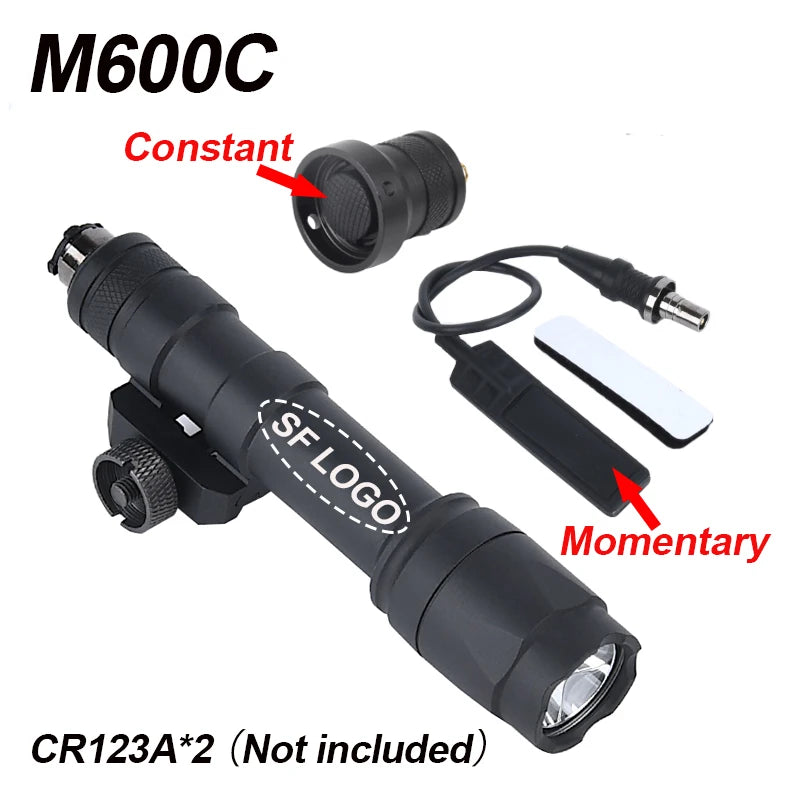 Lampe Tactique WADSN M300A / M600C Type SureFire – LED Haute Puissance pour Rail 20mm Picatinny - BLACKBEARD OUTDOOR INDUSTRIES