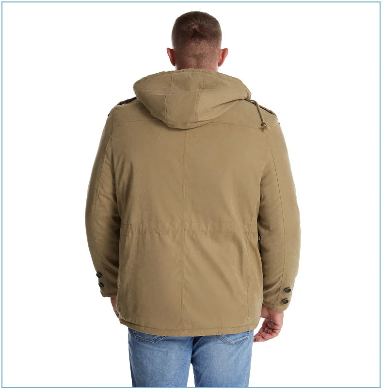 Parka Homme Hiver Chaude – LZLLTT Avec Capuche Amovible | Doublure Polaire | Multipoches | -30°C à +5°C - BLACKBEARD OUTDOOR INDUSTRIES