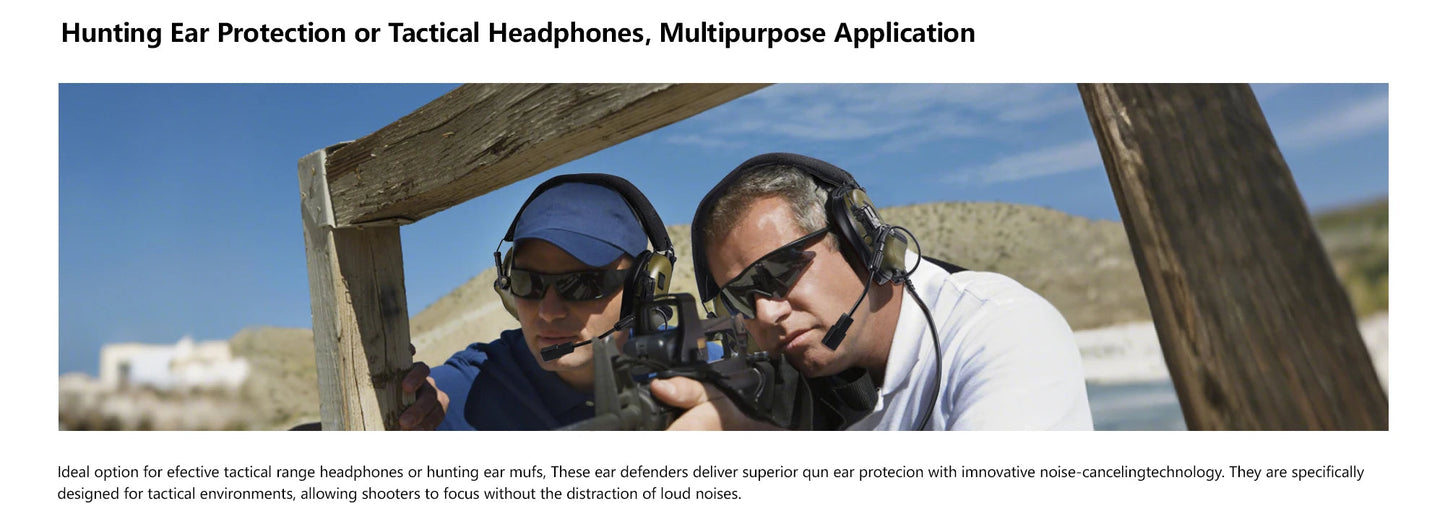 ARM NEXT F10 Casque Tactique Électronique de Protection Auditive – Atténuation du Bruit et Amplification des Sons pour Chasse et Tir BLACKBEARD OUTDOOR INDUSTRIES