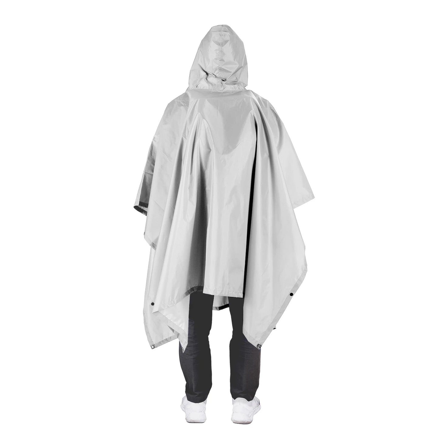 TOMSHOO Poncho de Pluie avec Capuche et Poche – Veste Imperméable Léger pour Hommes et Femmes – Protection Solaire, Idéal pour le Camping et la Randonnée BLACKBEARD OUTDOOR INDUSTRIES