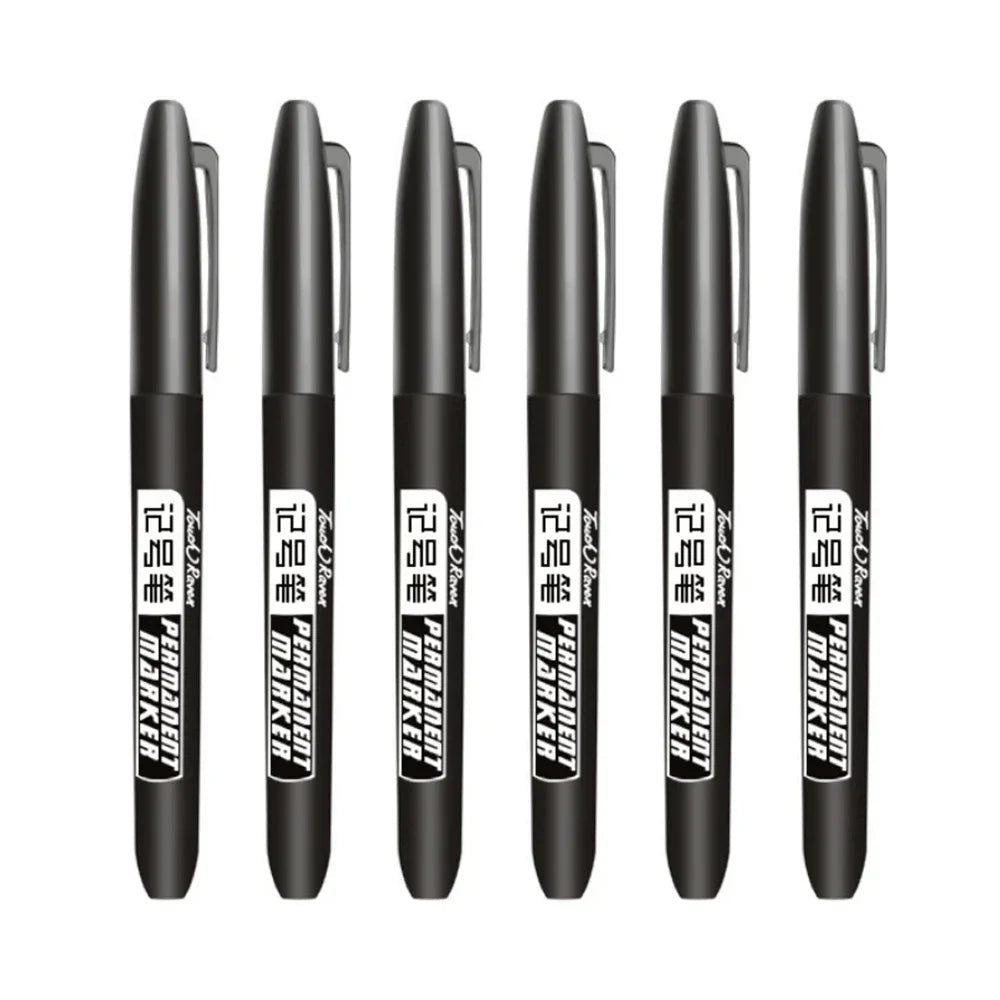 Lot de 6 Marqueurs Permanents – Pointe Fine et Moyenne Ma boutique