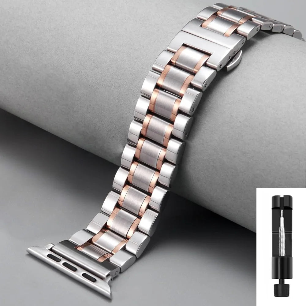 Bracelet en Acier Inoxydable pour Apple Watch – Bandes Métalliques pour iWatch Ultra / Series 10/9/8/7/6/5/4/3/SE BLACKBEARD OUTDOOR INDUSTRIES