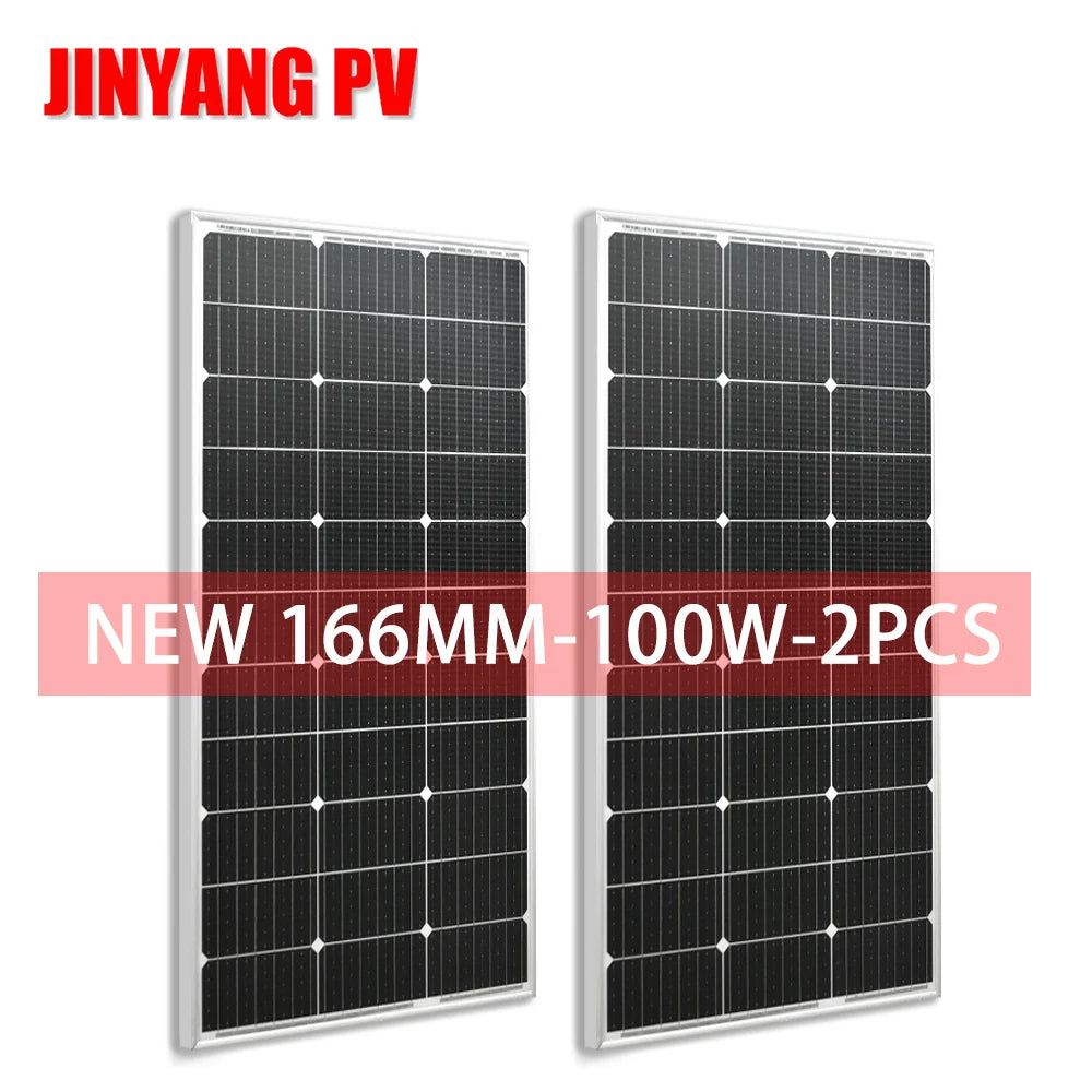 Panneau Solaire Rigide 100W Monocristallin 18V pour Batterie 12V/24V – JINGYANGPV - BLACKBEARD OUTDOOR INDUSTRIES