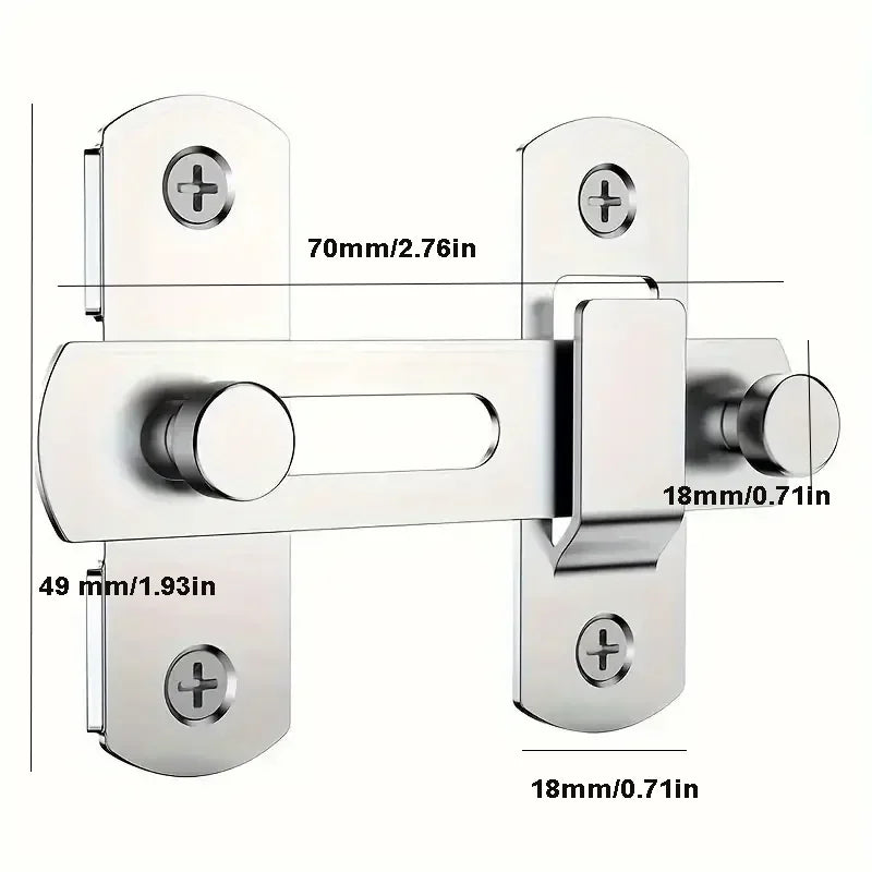 Loquet de Porte Coulissante en Acier Inoxydable – Matériau Durable pour Portes, Portails, Fenêtres et Placards - BLACKBEARD OUTDOOR INDUSTRIES
