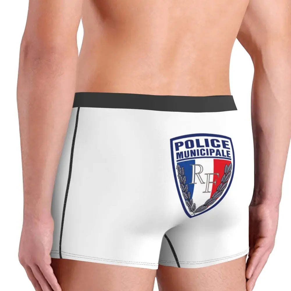 Boxer Homme Insigne Police Municipale – Sous-vêtement Original et Confortable - BLACKBEARD OUTDOOR INDUSTRIES
