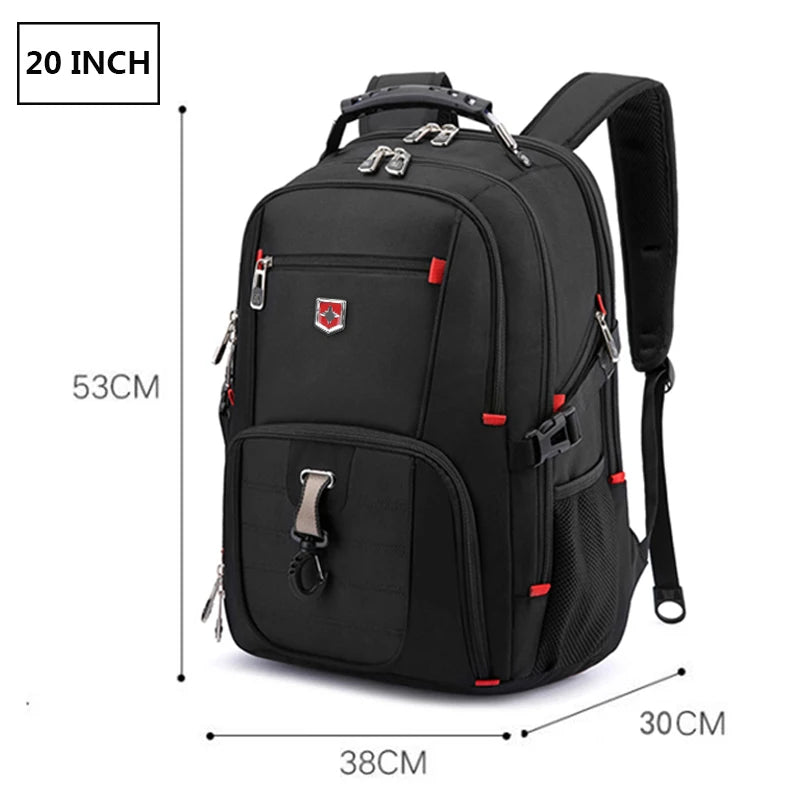 Sac à Dos Imperméable 20 pouces avec Port USB – Sac École et Voyage Antivol Unisexe à Haute Capacité - BLACKBEARD OUTDOOR INDUSTRIES