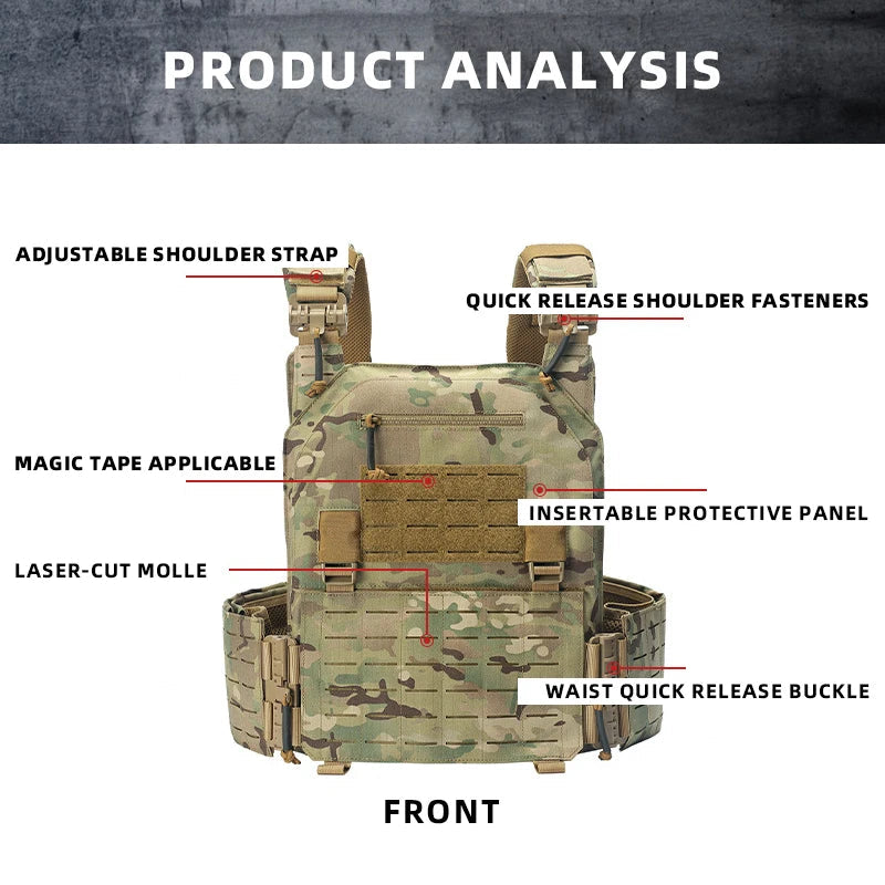 Gilet de Chasse Outdoor AnruiGe PROTECT – Vêtements Tactiques de Formation, Vêtements de Protection CS à Démontage Rapide BLACKBEARD OUTDOOR INDUSTRIES