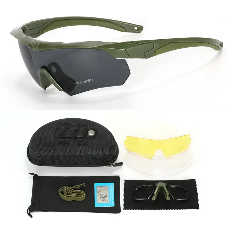 Lunettes Tactiques Militaires 3 Verres HD – Anti-UV, Anti-Choc, Airsoft, Moto, Randonnée - BLACKBEARD OUTDOOR INDUSTRIES