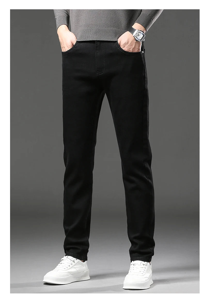 Jeans d'Hiver pour Homme - Coupe Slim Droite, Élastiques, Fleece Intérieur Chaud BLACKBEARD OUTDOOR INDUSTRIES