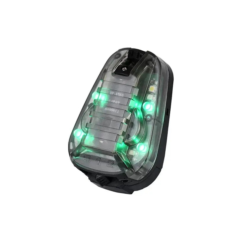 Lampe de Casque Sport – Lumière Stroboscopique Bleu, Vert, Rouge et IR Étanche pour Survie et Signalisation Outdoor Ma boutique