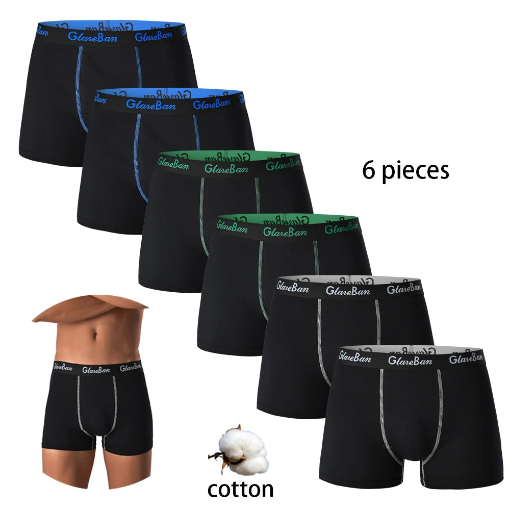 Pack de 6 Boxers Noirs pour Hommes - Sous-vêtements Doux et Respirants BLACKBEARD OUTDOOR INDUSTRIES