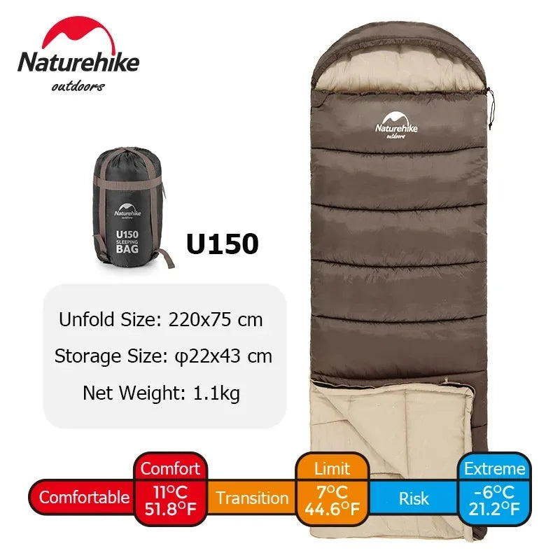 Naturehike Sac de Couchage Ultraléger Imperméable – Couette en Coton Portable Type Envelope - BLACKBEARD OUTDOOR INDUSTRIES