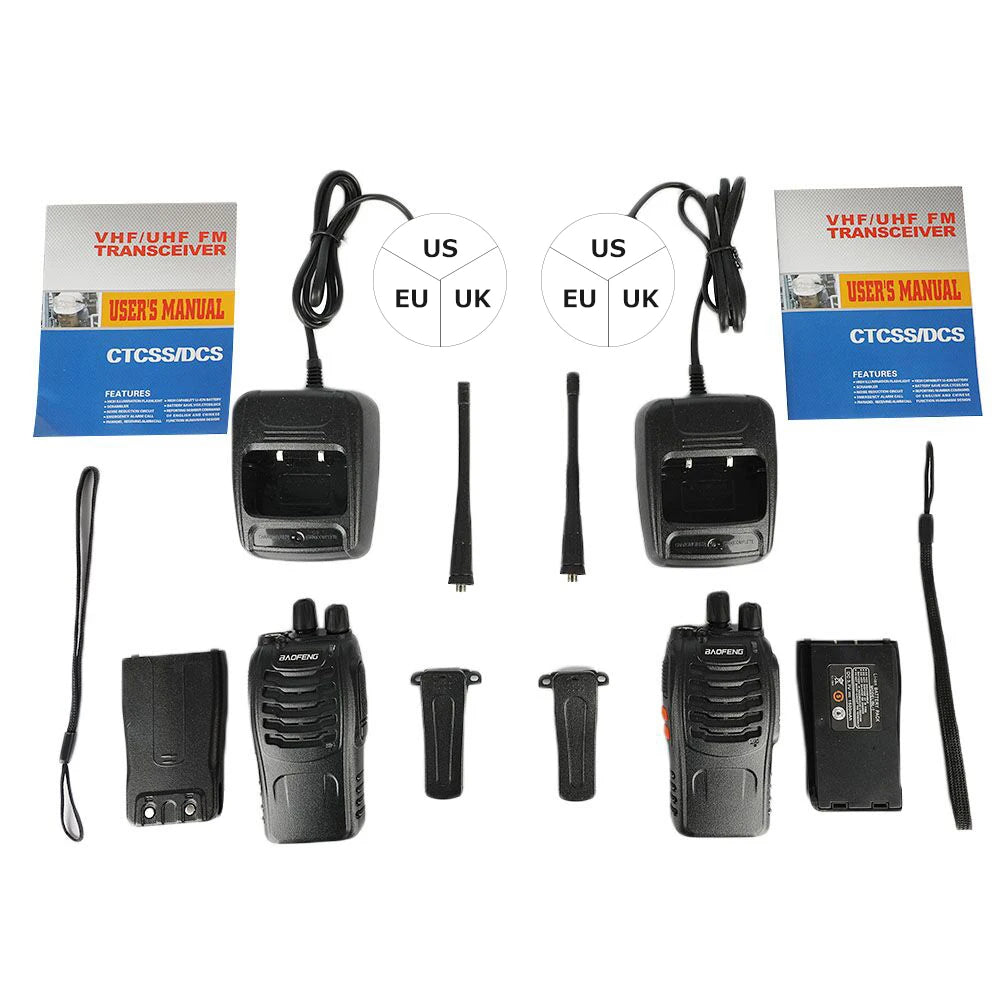 Talkie-Walkie BAOFENG BF-888S UHF 400-470MHz – Lot de 2 Radios Bidirectionnelles (Prise EU) Ma boutique