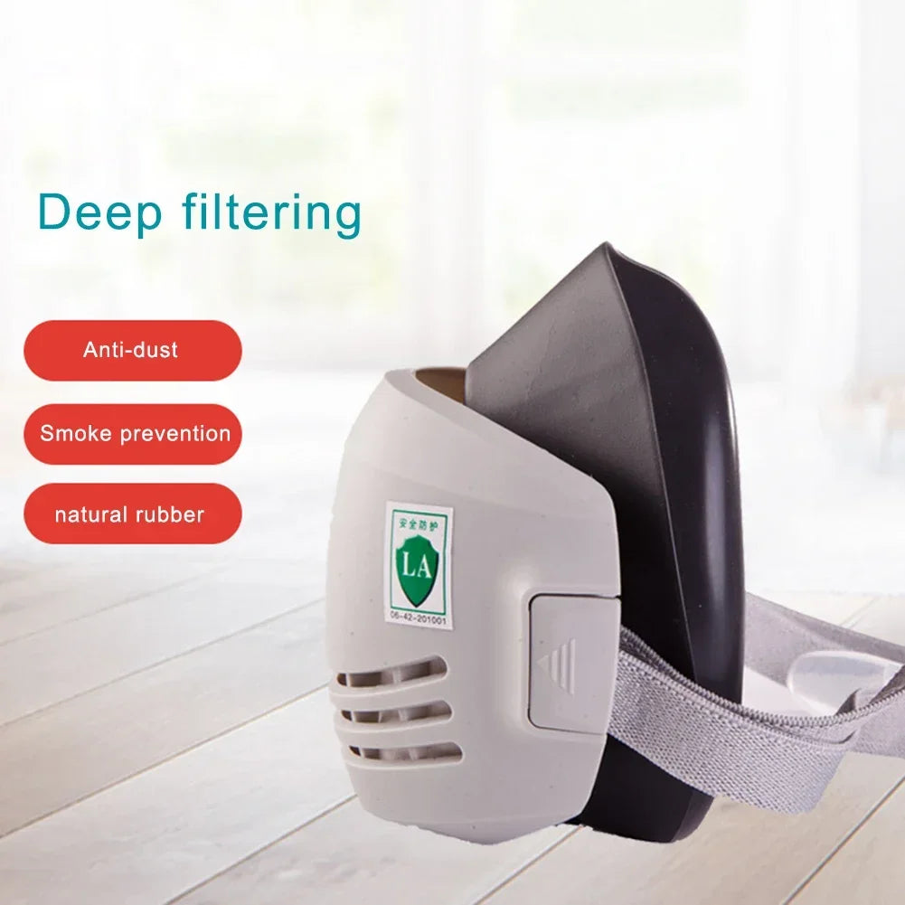 Masque Anti-Poussière avec 20 Filtres en Coton - Respirateur Demi-Visère pour Protection Contre la Poussière, Brouillard, Fumée et Gaz - Idéal pour l'Industrie, la Construction et le Travail Général BLACKBEARD OUTDOOR INDUSTRIES